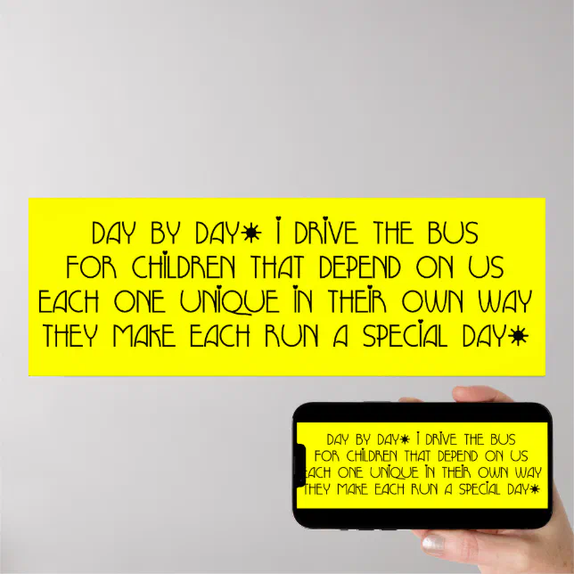 Bus Driver Day By Day Poster Zazzle