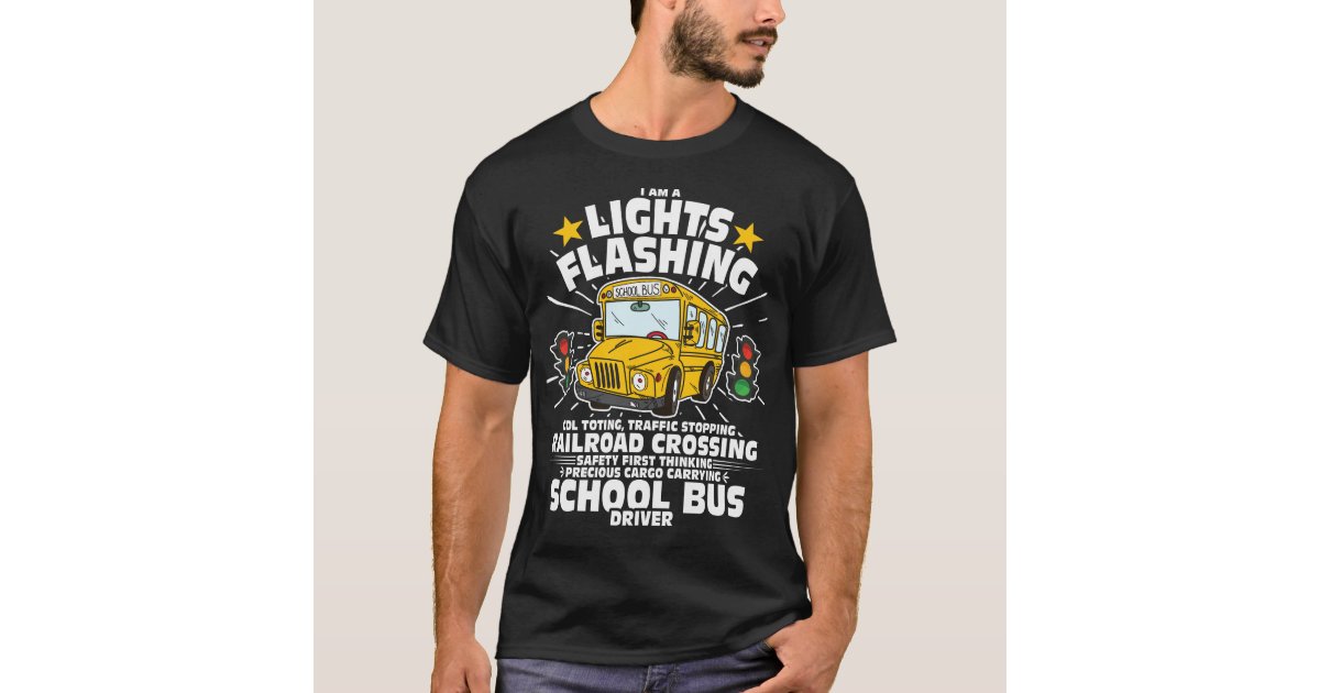 Bus Driver Driving Shirt Men School Bus | Zazzle