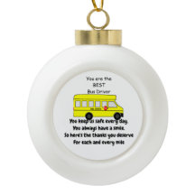 Bus Driver Gift, Snowflake Ornament