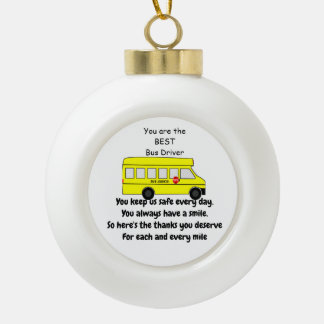 Bus Driver Gift, Snowflake Ornament
