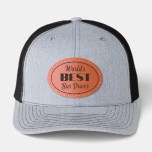 Bus Driver Gift! Stylish   Leather Patch Hat