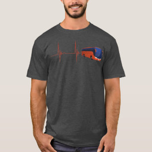 Bus Driver Heartbeat EKG Pulse Bus Driving Lover 2 T-Shirt