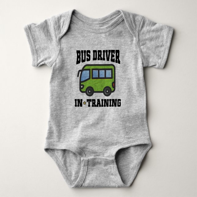 Bus Driver in Training Baby Bodysuit (Front)