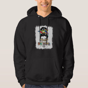 Bus Driver Life Messy Bun Women Leopard Bus Drive Hoodie