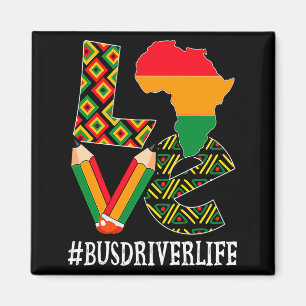 Bus Driver Love Map African American Black History Magnet
