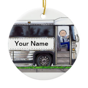 Bus Driver - Male Ceramic Ornament