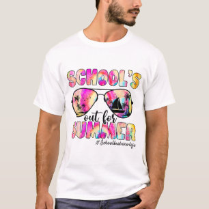 Bus Driver Out For Summer Tie Dye Sungles T-Shirt