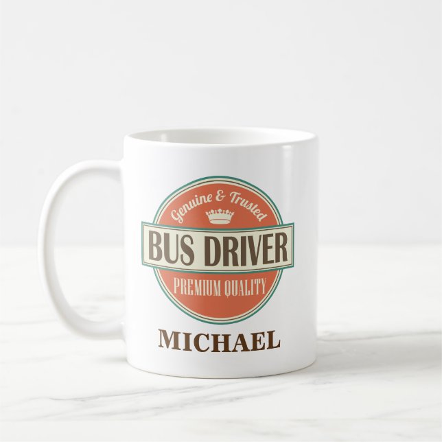 Bus Driver Personalized Office Mug Gift (Left)