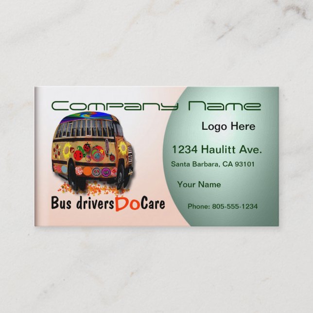 Bus Driver Professional Business Card (Front)