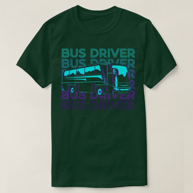 Bus Driver Retro Gift T-Shirt (Design Front)