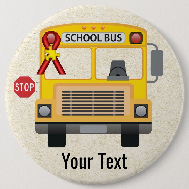 Bus Driver Round  Button (Front)