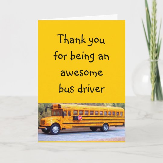 Bus driver thank you card | Zazzle.com