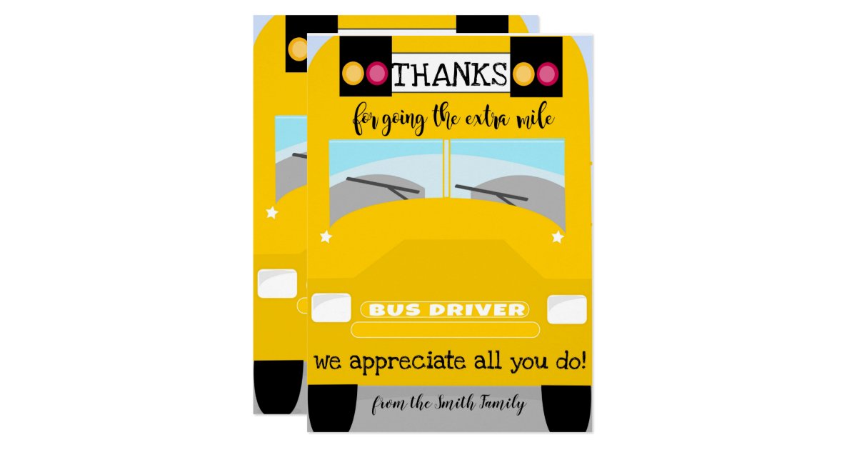 Bus driver thank you gift card holder volunteer | Zazzle.com