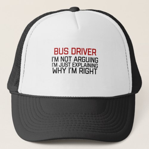 bus driver trucker hat