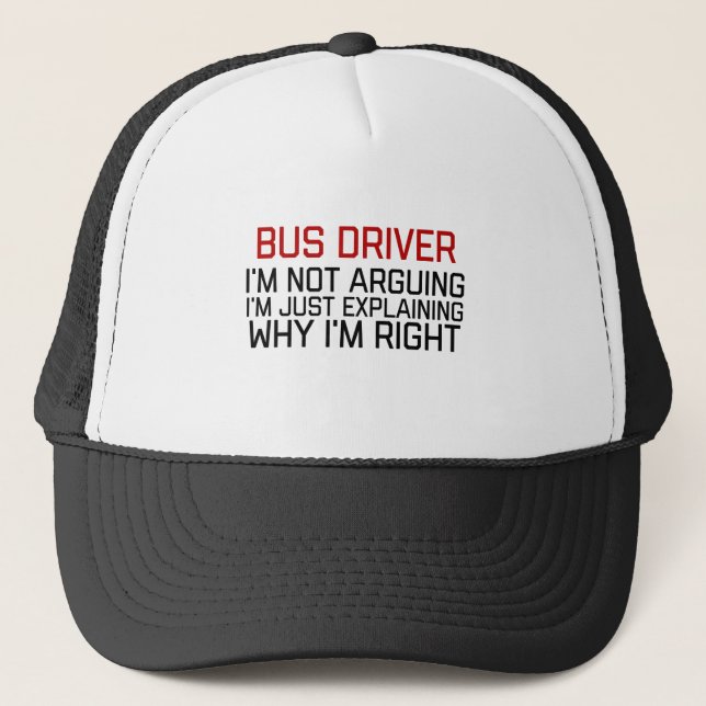 bus driver trucker hat (Front)