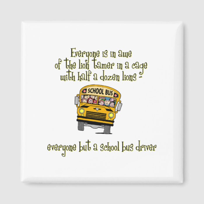 Bus Drivers Fridge Magnet