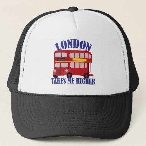 Bus In London Take Me Higher cartoon Trucker Hat