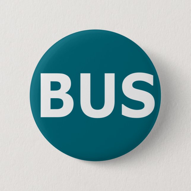 BUS logo - Blau Pinback Button (Front)