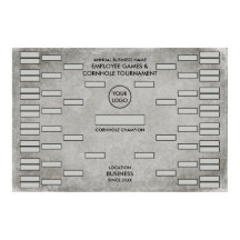 Bus Logo Gray Grunge Cornhole Tournament Score