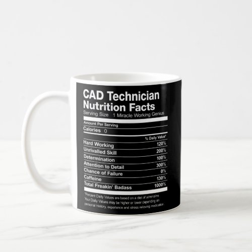 Bus Mechanic Nutrition Facts List Funny  Coffee Mug