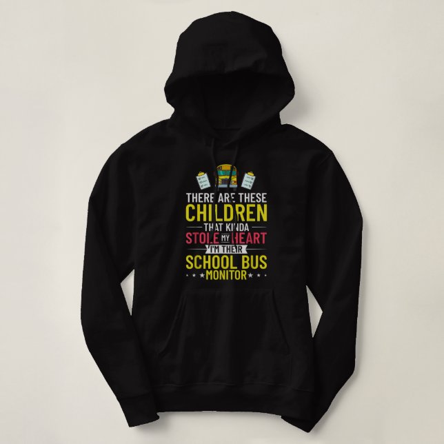 Bus Monitor School Bus Attendant Assistant Appreci Hoodie (Design Front)