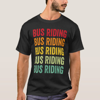 Bus Riding Bus Riding Hobbyist Rainbow Design T-Shirt