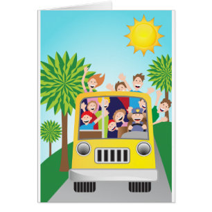 Bus Riding People Cartoon