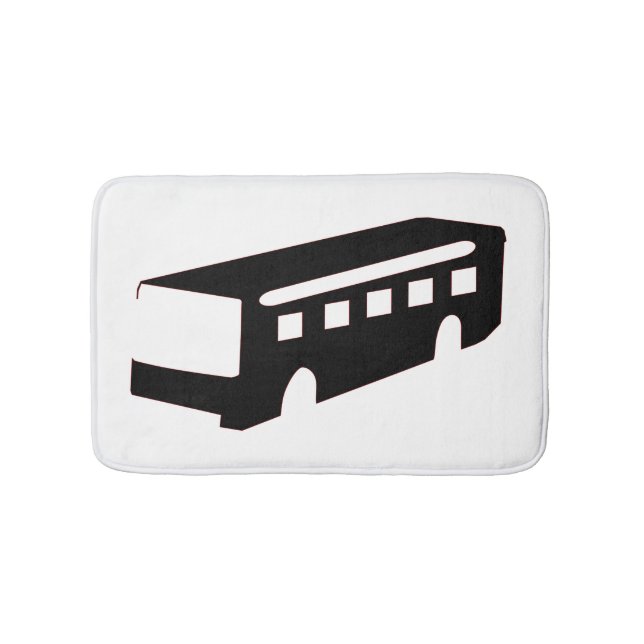 Bus Silhouette Bathroom Mat (Front)