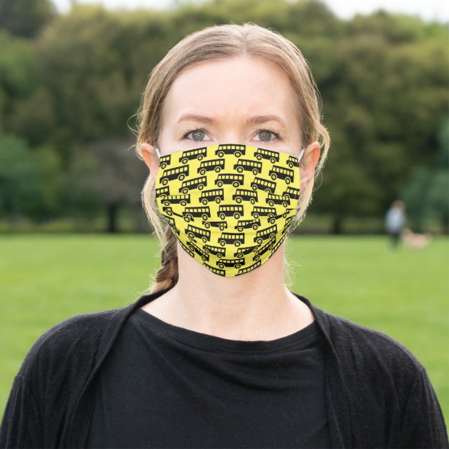 Bus Silhouette Design Face Mask