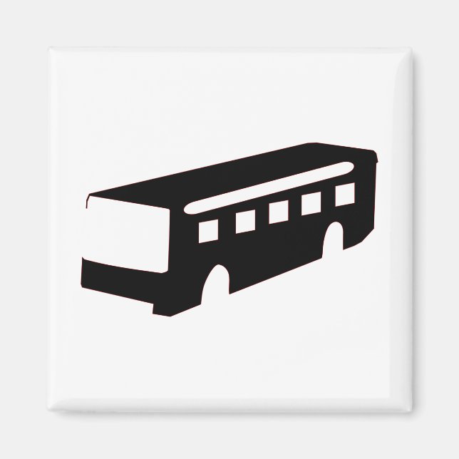 Bus Silhouette Magnet (Front)