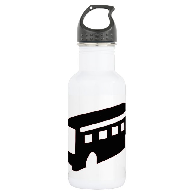 Bus Silhouette Stainless Steel Water Bottle (Front)