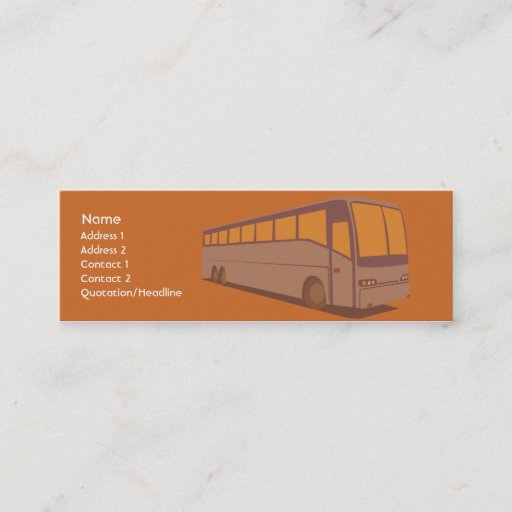 Customizable Bus - Skinny Business Card