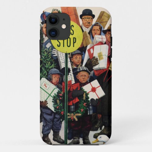 Bus Stop at Christmas iPhone 11 Case