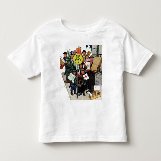 Bus Stop at Christmas Toddler T-shirt (Front)