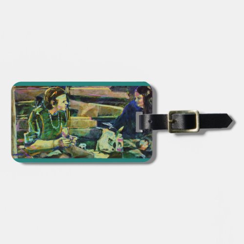 Bus Stop Dining Luggage Tag