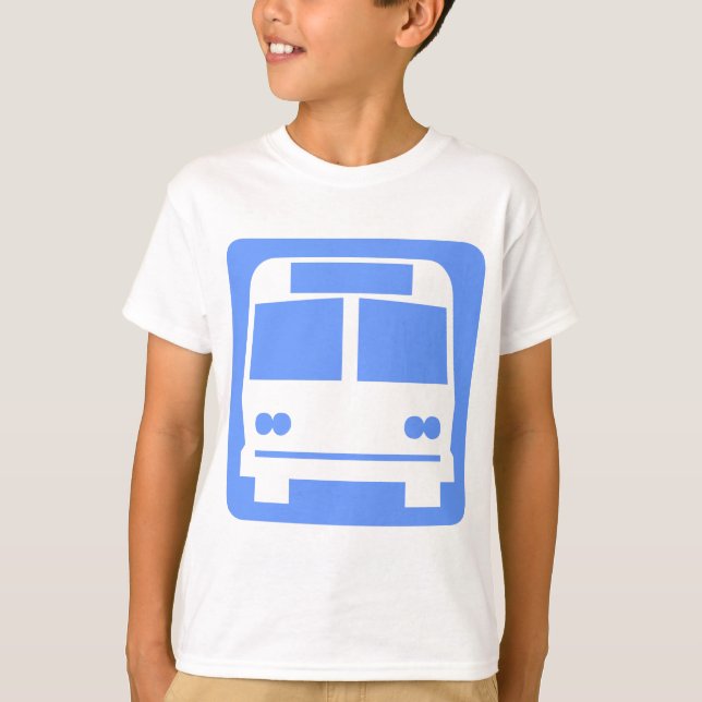 Bus symbol - Baby Blue T-Shirt (Front)