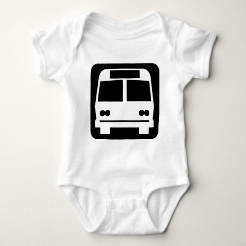 Bus symbol _ Black Baby Bodysuit