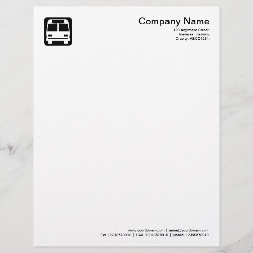 Bus Symbol _ Black Letterhead