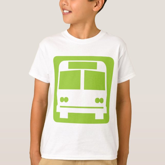 Bus symbol - Black T-Shirt (Front)