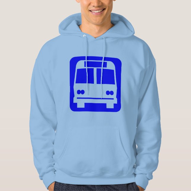 Bus symbol - Blue Hoodie (Front)