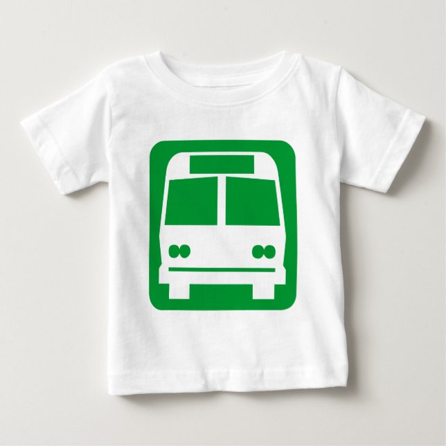 Bus symbol - Grass Green Baby T-Shirt (Front)