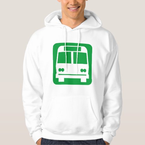 Bus symbol _ Grass Green Hoodie