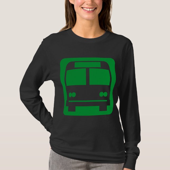 Bus symbol - Grass Green T-Shirt (Front)