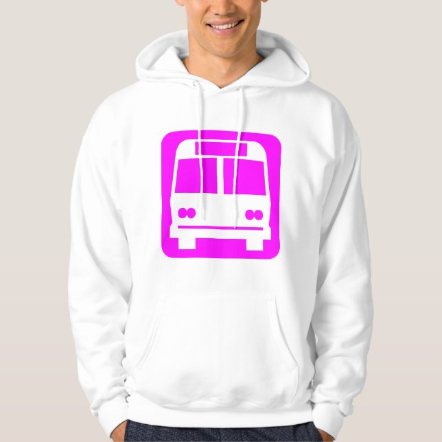 Bus symbol - Magenta Hoodie (Front)