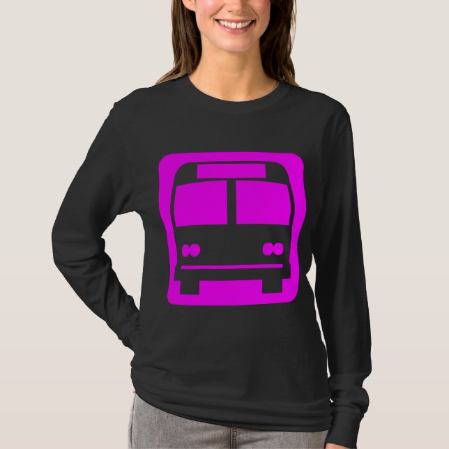 Bus symbol - Magenta T-Shirt (Front)