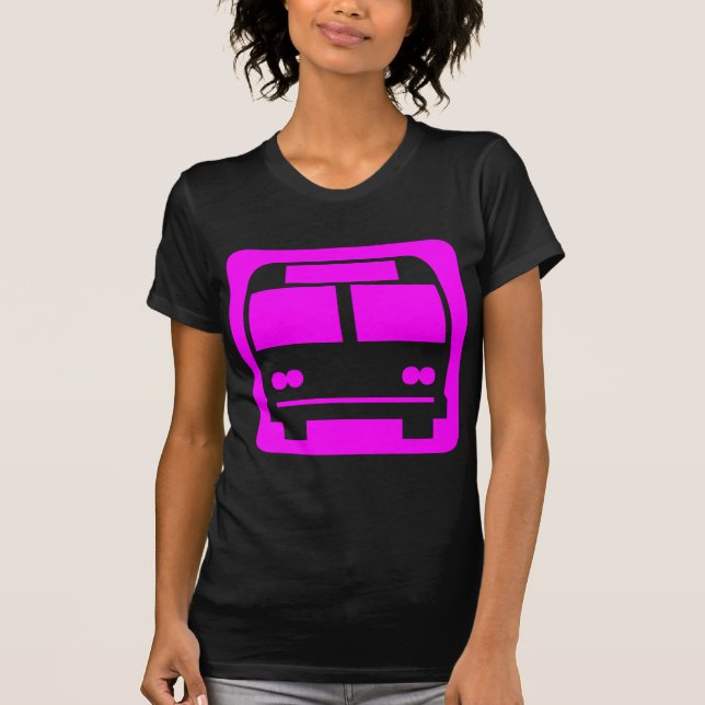 Bus symbol - Magenta T-Shirt (Front)