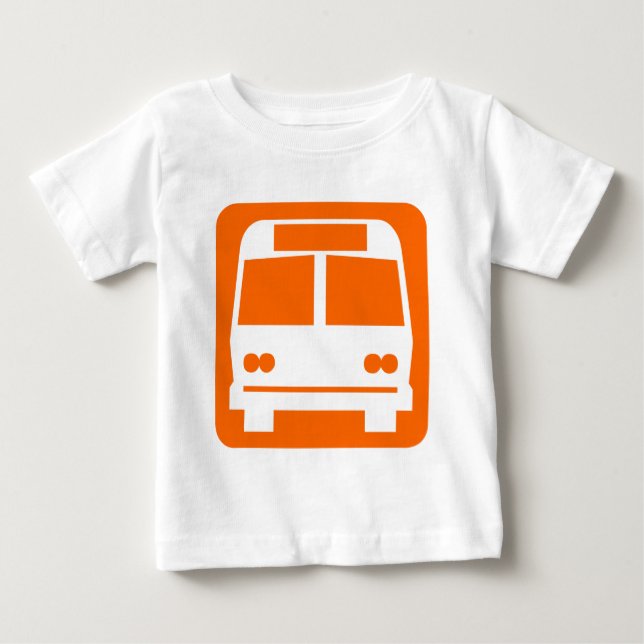 Bus symbol - Orange Baby T-Shirt (Front)