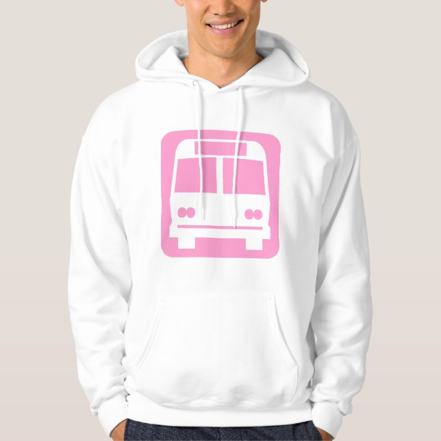 Bus symbol - Pink Hoodie (Front)