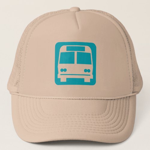 Bus symbol _ Sky Blue Trucker Hat