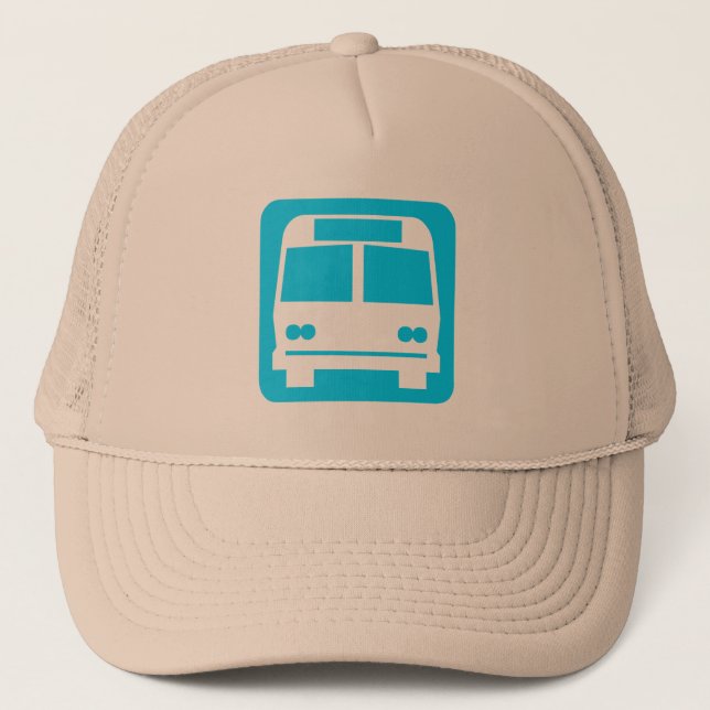 Bus symbol - Sky Blue Trucker Hat (Front)